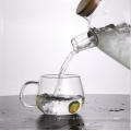 High Borosilicate Glass Large Capacity Non-Electric Glass Cooling Water Kettle with Wooden Materials Cap